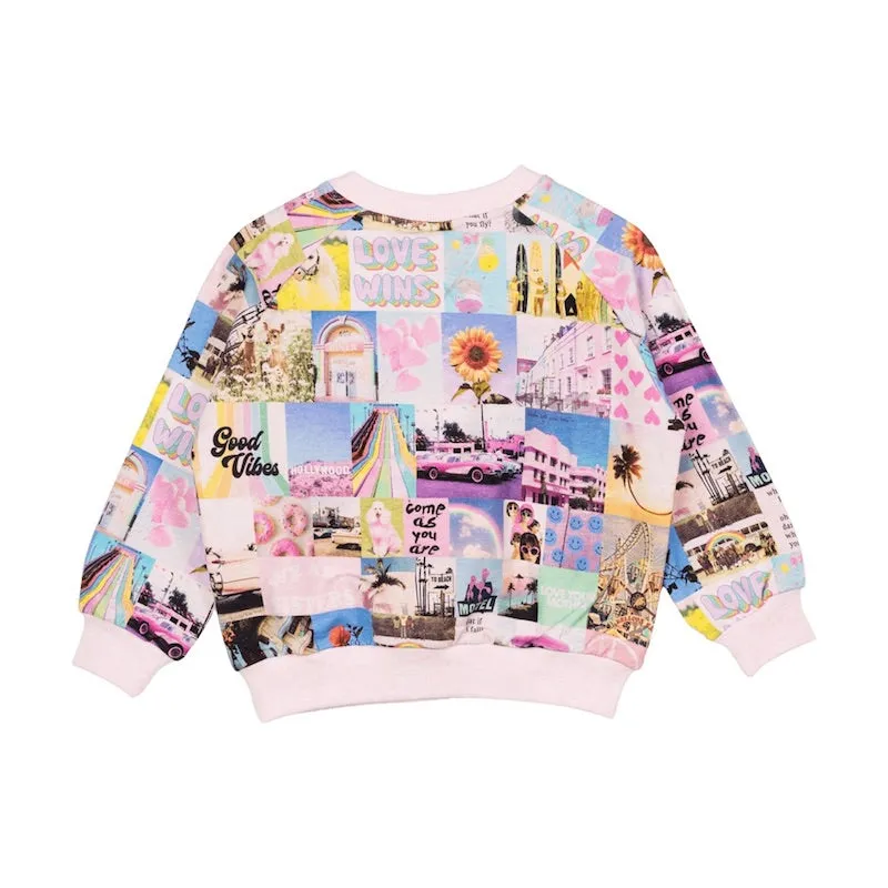 Rock Your Kid Pink Collage Sweatshirt