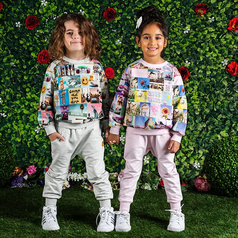 Rock Your Kid Pink Collage Sweatshirt
