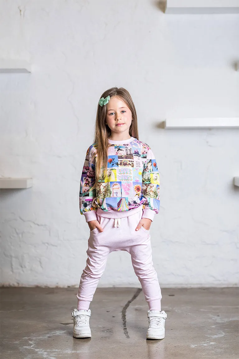 Rock Your Kid Pink Collage Sweatshirt
