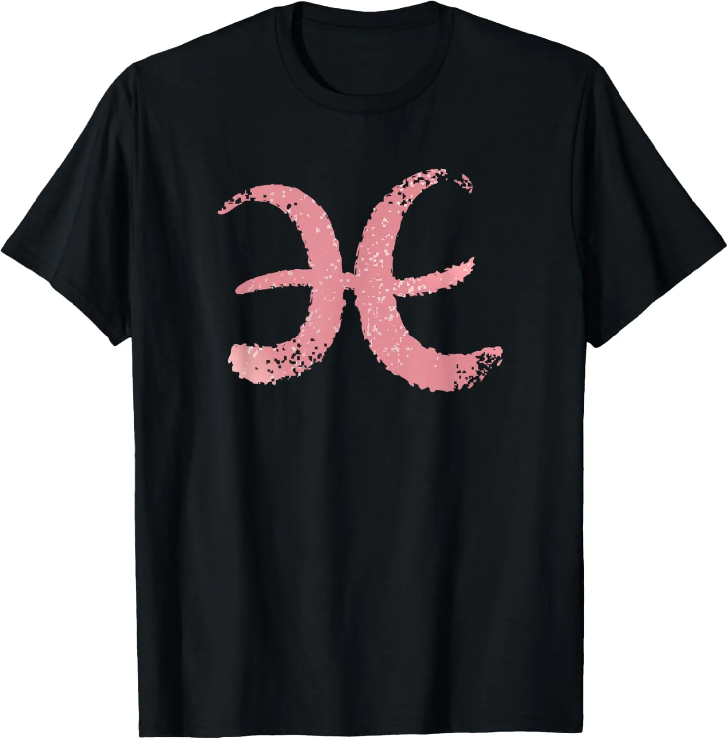 Rose-pink Colored Pisces Zodiac Astrology Sign T-Shirt
