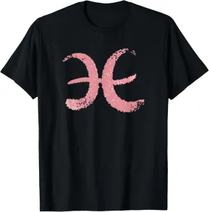 Rose-pink Colored Pisces Zodiac Astrology Sign T-Shirt