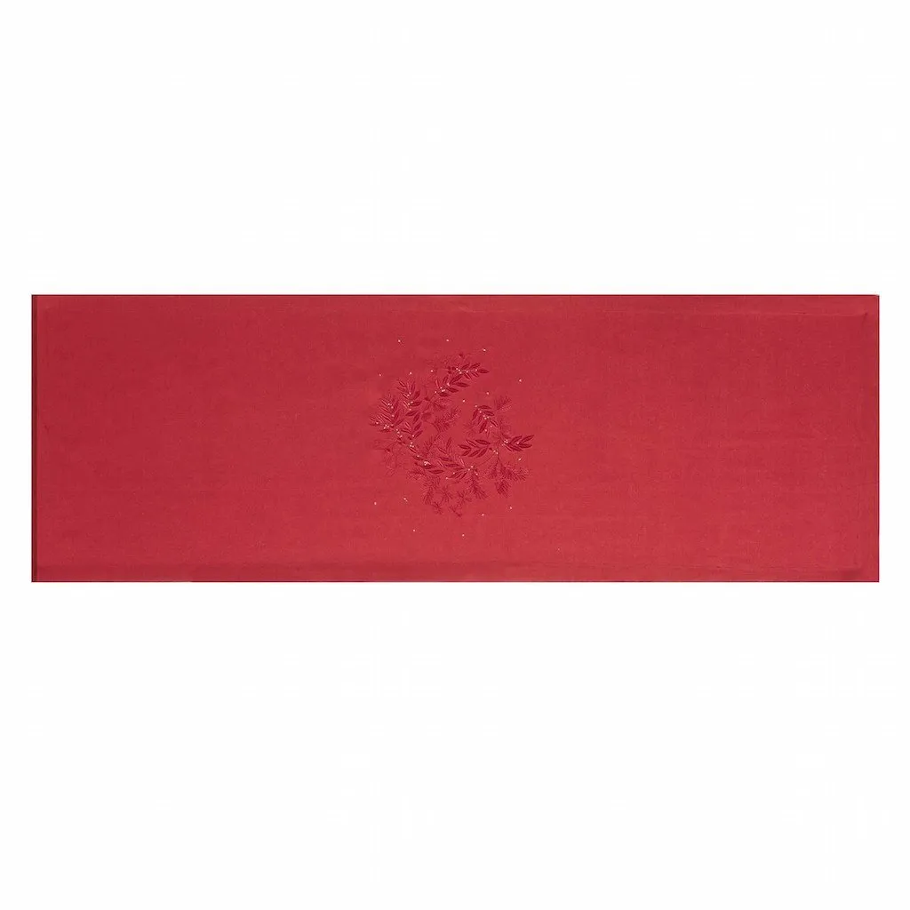 Saisons Cranberry Tablecloth by Alexandre Turpault