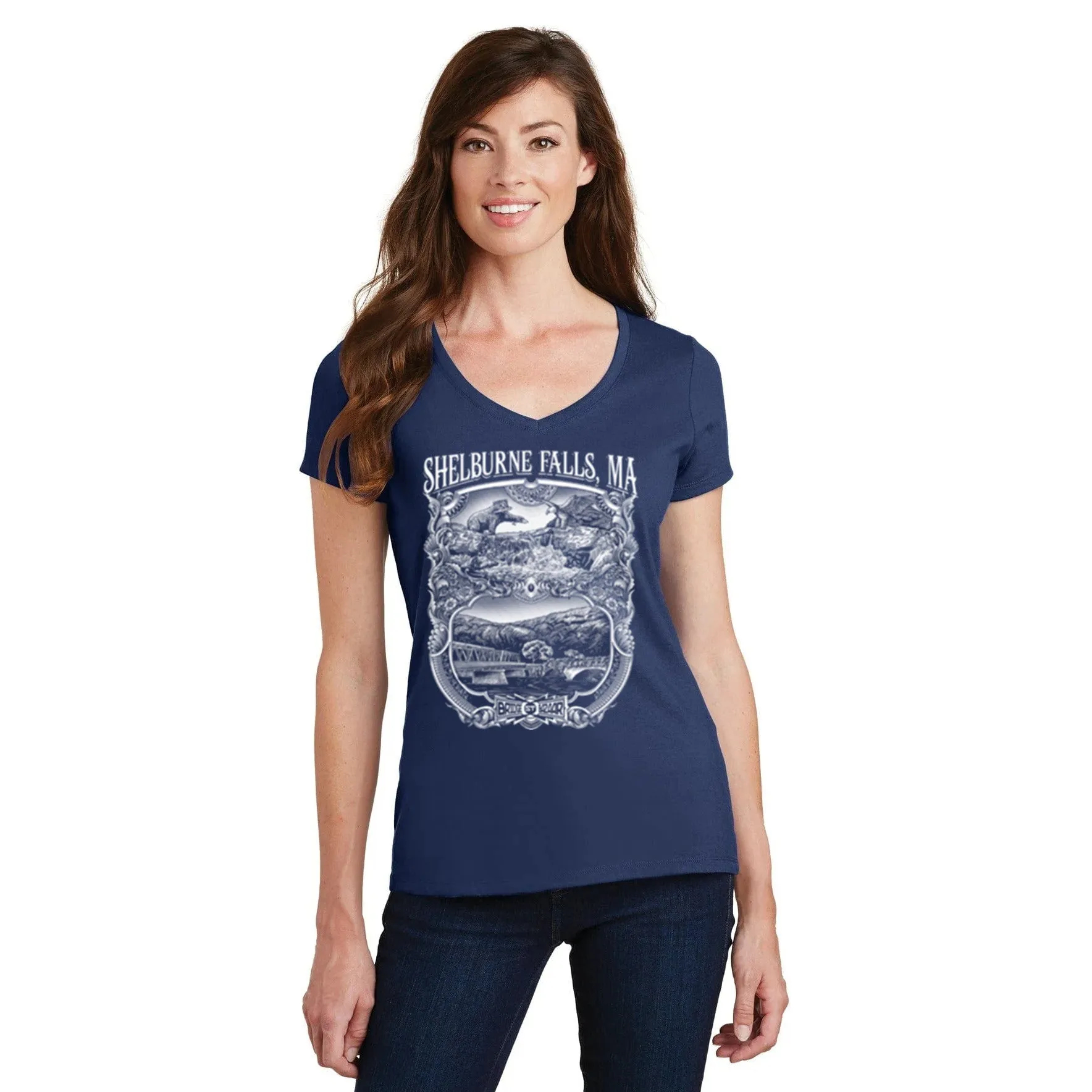 Shelburne Falls V-Neck Tee