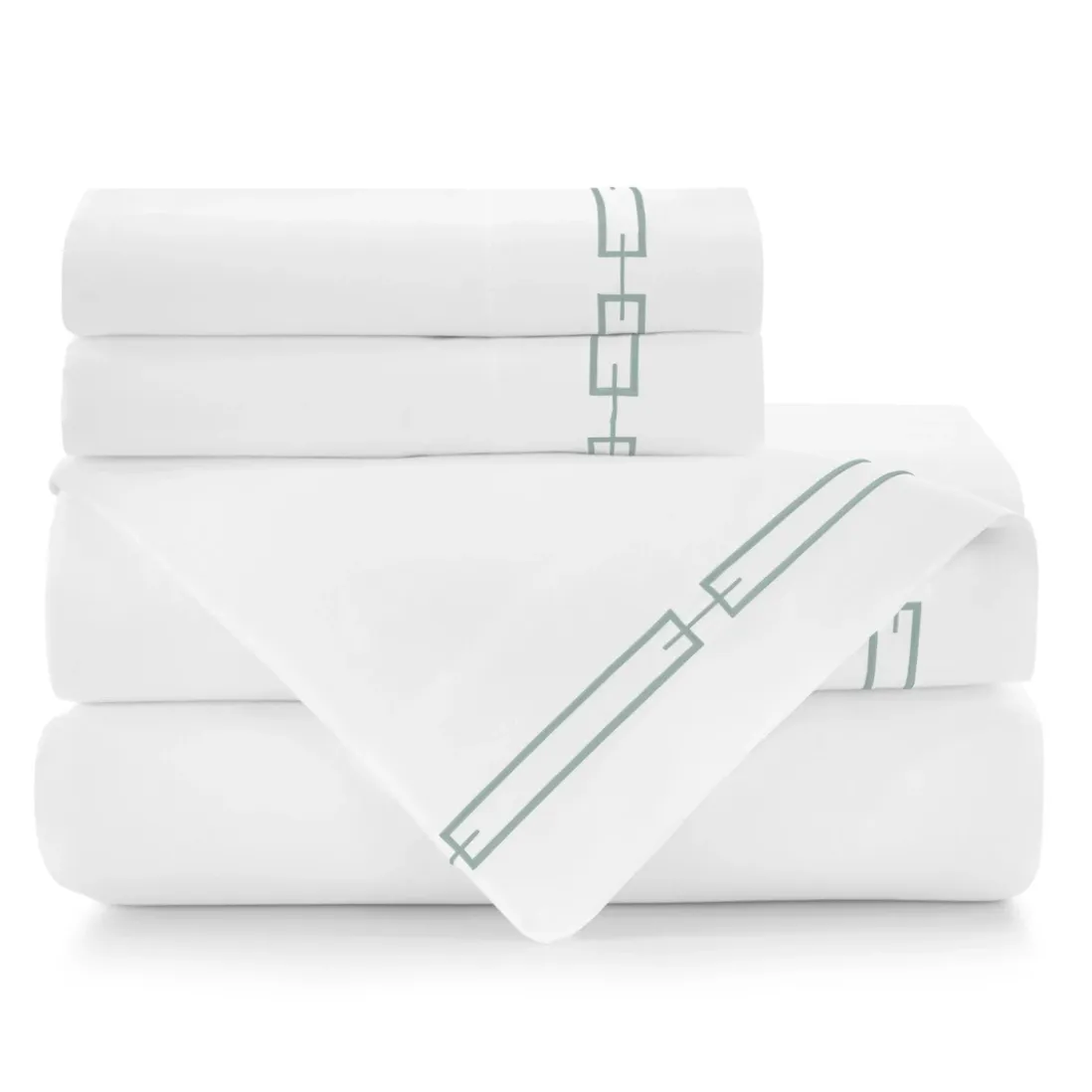 Stanza Embroidered Sateen Sheet Sets by Peacock Alley