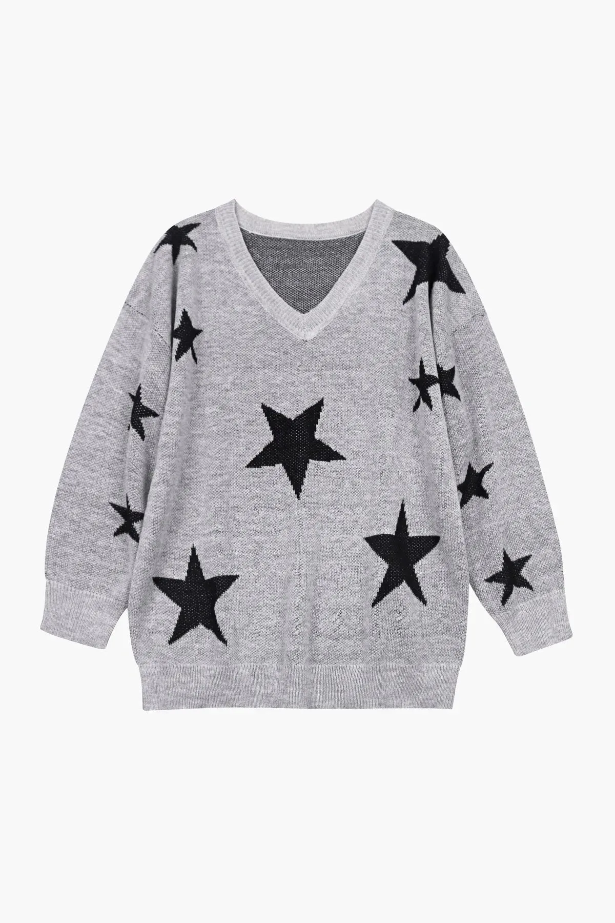 Star Prints V Neck Supersoft Sweaters