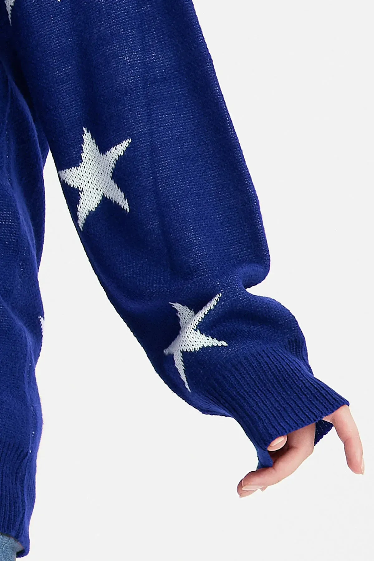 Star Prints V Neck Supersoft Sweaters