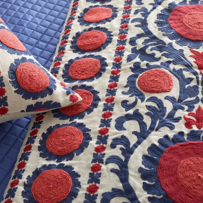 Suzani Throw Indigo by Ann Gish