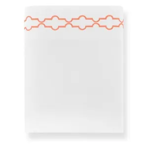 Tempo Coral Embroidered Sheets by Peacock Alley