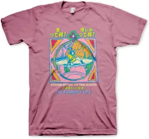 The Flaming Lips Yoshimi Battles The Pink Robot Adult Pink Short Sleeve T Shirt Rock Band Graphic Tees
