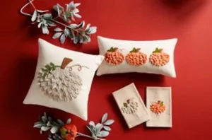 Velvet Ribbon Pumpkin Pillow