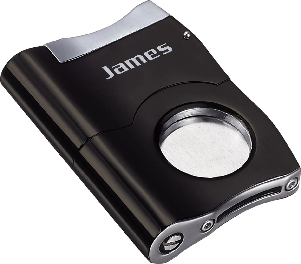 Visol Caracas Matte Black Single Blade Cigar Cutter with Punch