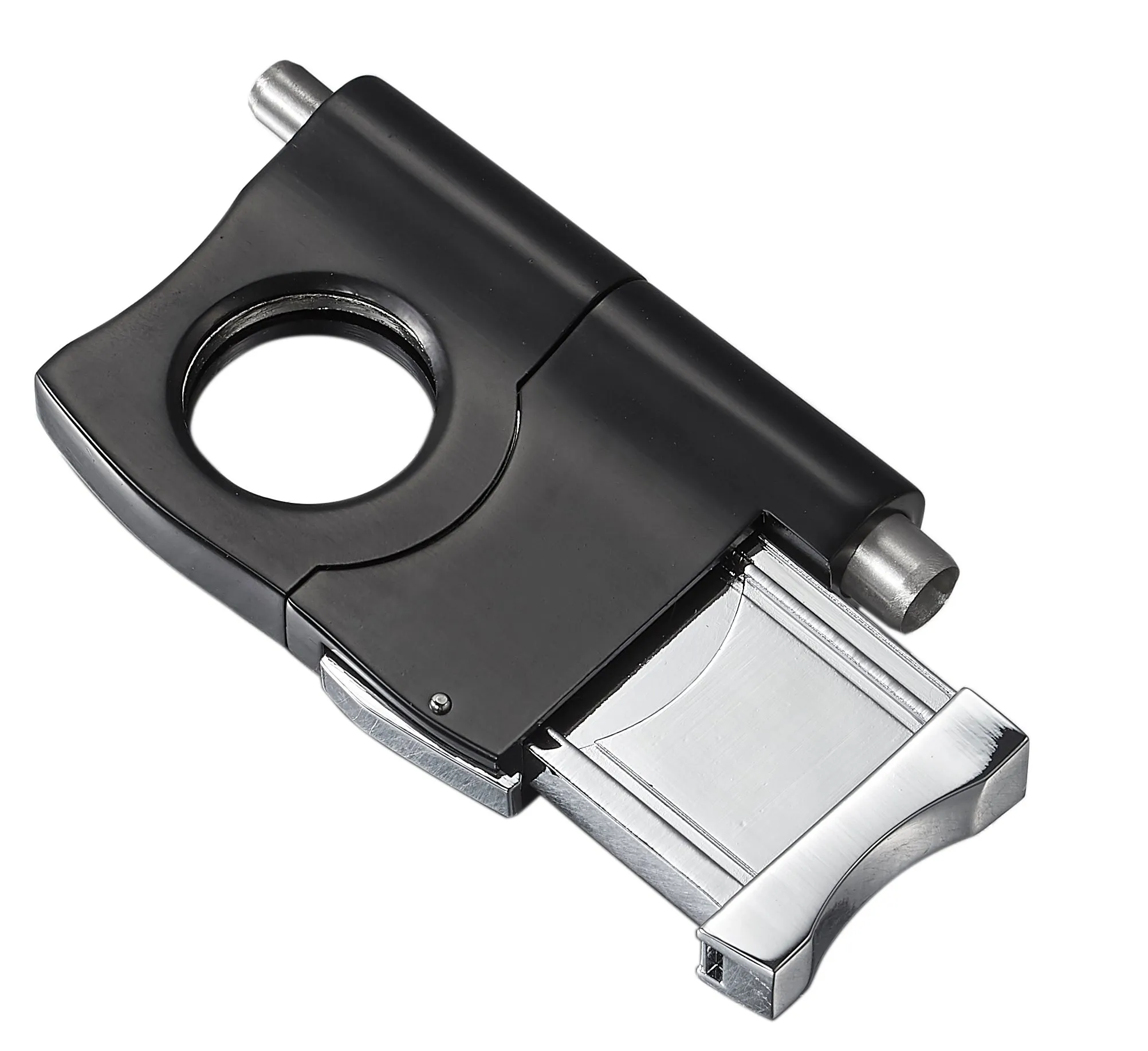 Visol Caracas Matte Black Single Blade Cigar Cutter with Punch