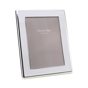 White & Silver Curved Enamel Wide Frame