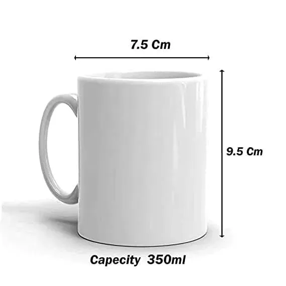 White Ceramic Quote Printed Life is Chai Mug