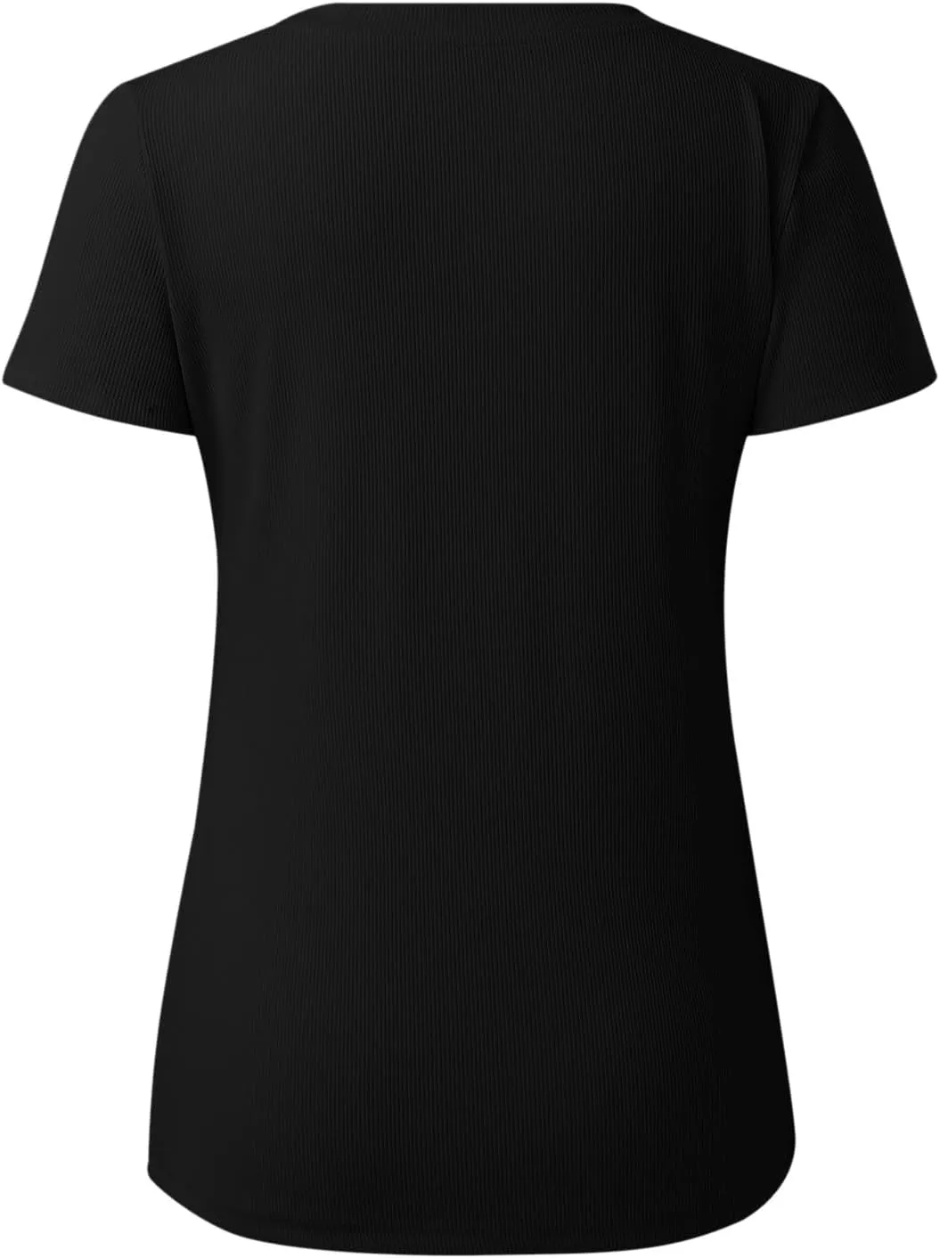 Womens Summer Short Sleeve Tops Square Neck Ribbed Slim Fitted Shirts Casual Tee Tshirt Couples Christmas Shirts
