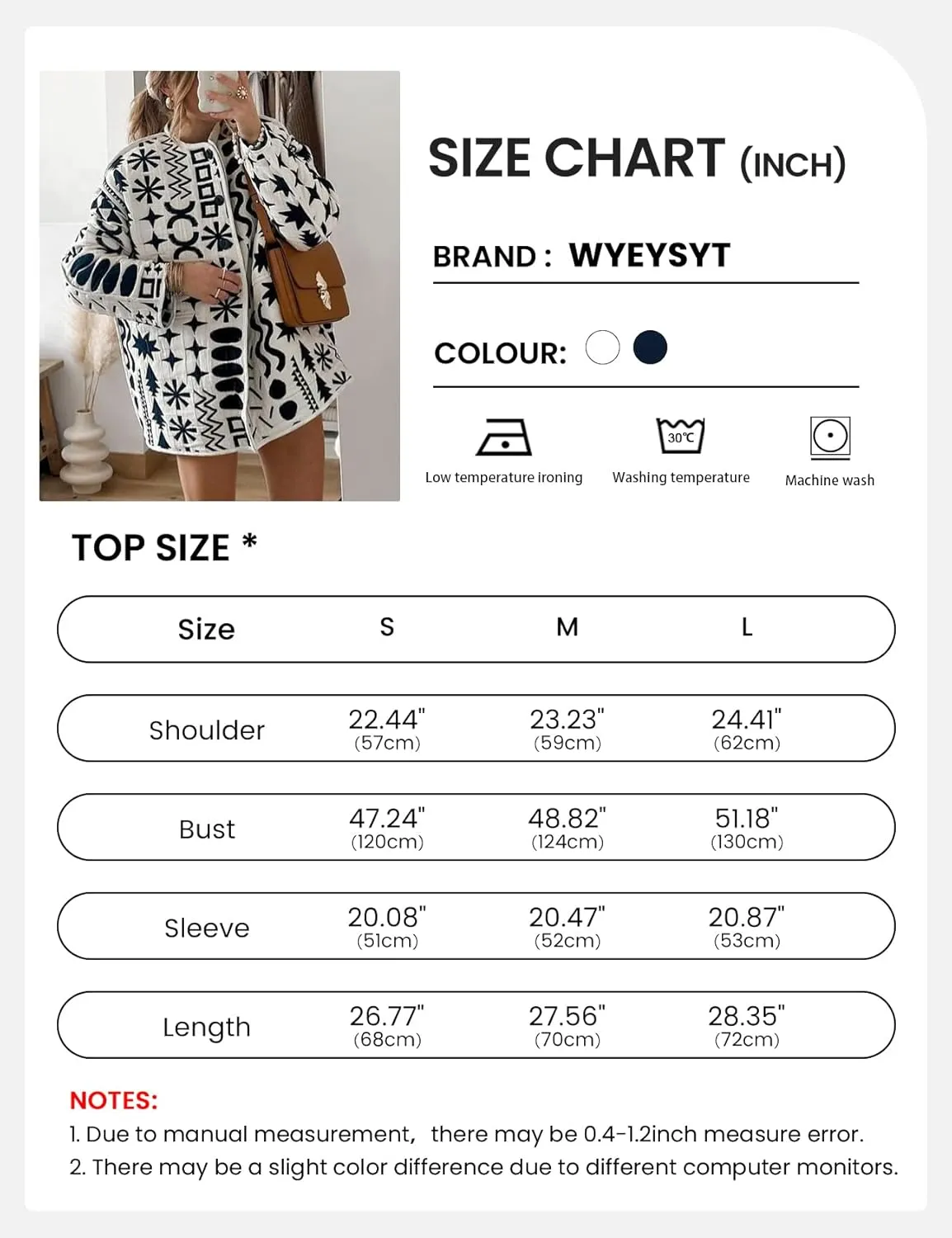 Wyeysyt Women's Quilted Puffer Jacket Lightweight Floral Print Padded Cardigan Button Down Puffy Coat Outwear